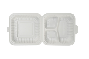Tiya ภาชนะบรรจุอาหารฝาปิดสี่เหลี่ยมแบบใช้แล้วทิ้ง3ช่องบรรจุภัณฑ์อาหารภาชนะบรรจุอาหารพลาสติกสำหรับใส่อาหารกลับบ้าน - Product Image 4