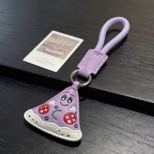 Cute Creative Fries Milk Tea Customizable Pu Leather <b>Keychain</b> Plastic <b>Keychain</b> Couple Bag Pendant for Fashion Gift - Product Image 2
