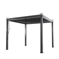 MIA étanche 3x4m jardin extérieur motorisé aluminium persienne extérieure pergola panneau solaire