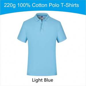 Chemises décontractées en maille à manches courtes pour hommes, grandes tailles, en mélange de coton respirant 220g, écologiques, avec impression et broderie de logo - Product Image 2