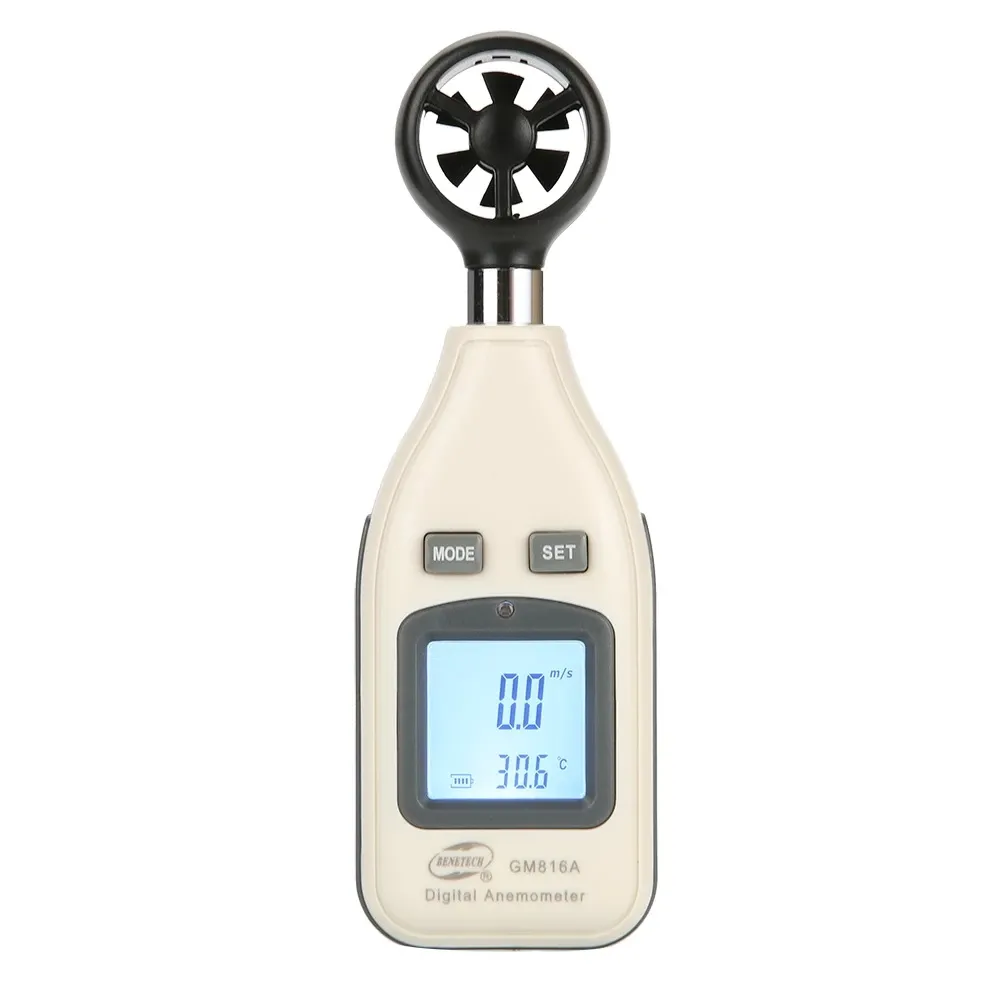 GM816A цифровой анемометр для измерения скорости воздуха/температуры воздуха 30 м/с ЖК-цифровой измеритель скорости ветра измерительные приборы