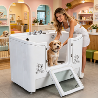Baignoire de lavage pour chien en acrylique à micro-bulles thérapeutiques, sans stress, avec ozone