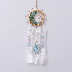 Colgante de cristal de fluorita verde para heridas de mano, Colgante de Piedra Simple, carillón de viento, Colector de Sol de cristal para el jardín del hogar - Product Image 3