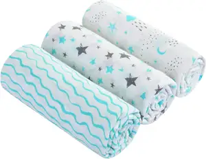 110*120 Cm 145 Gram/stuk 2 Lagen Klaar Voorraad Baby Swaddle 100% Katoen Groothandel Concurrerende Mousseline Deken Custom