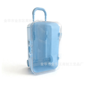 Mini <b>Rolling</b> Suitcase Plastic Jewelry <b>Box</b> 3 In Cartoon Design For Child Storage Case - Product Image 5