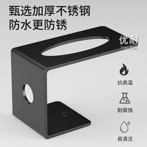 Wall Mounted Pot Lid Rack Stainless Steel With <b>Hooks</b> For <b>Kitchen</b> Storage Organization Rectangle Shape Hanging Design - Product Image 3