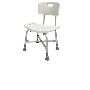 Aluminum Alloy <b>Shower</b> <b>Chair</b> With Adjustable Backrest Non Slip Foot Mat <b>For</b> <b>Elderly</b> And Pregnant Women Toilet Use - Product Image 1