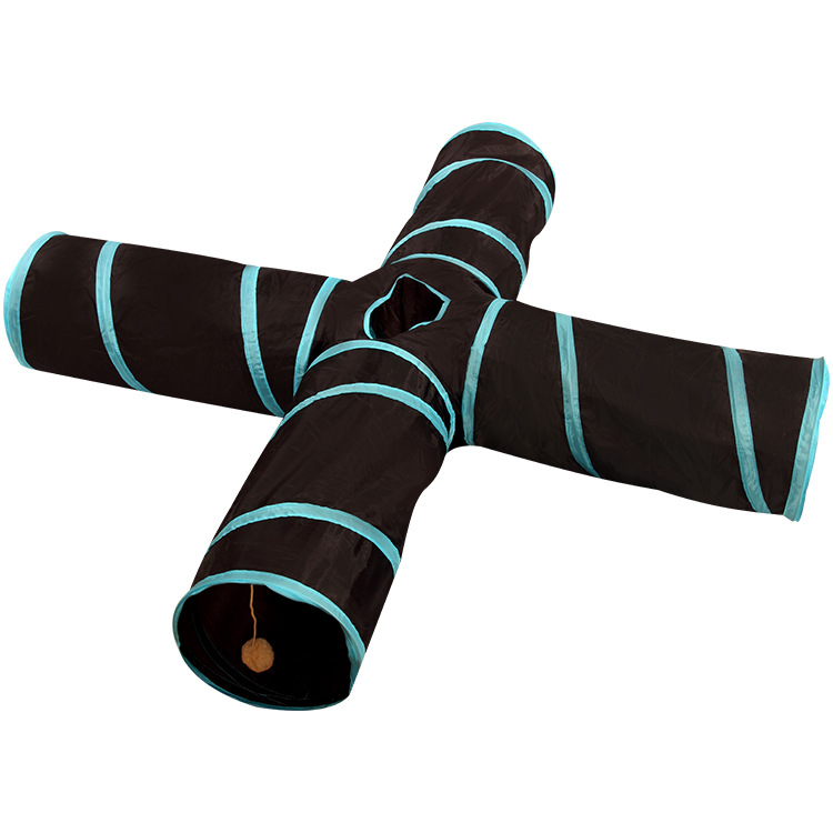 Croix à rayures bleues et noires