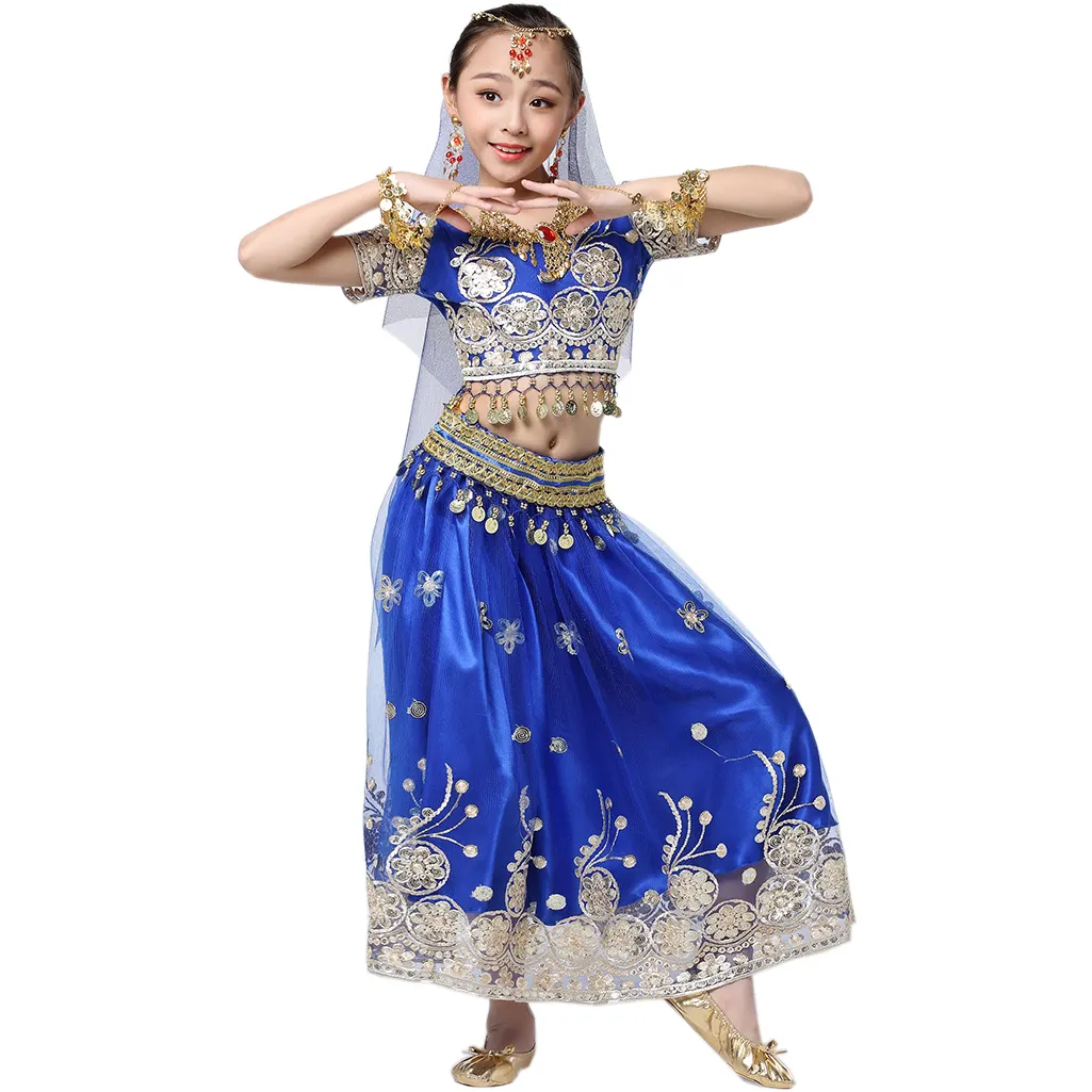 Wholesale Senior girl Party Indian dance performance Princess Sari suit