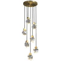Lámparas Colgantes de Techo de Cristal Posmodernas, Grandes, Doradas, de Cobre, Personalizadas para Hoteles, con Luces LED AC220V, 3 Años de Garantía