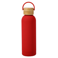 Botol Minum Tairflask Grosir Logo Kustom 304 Stainless Steel, Botol Minum Terisolasi Dengan Tutup Bambu dan Pegangan untuk Perjalanan