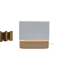 Base de lampe en bois de veilleuse LED ovale 5V avec boîtier de batterie ABS Mini USB Base de lampe en acrylique à commande tactile pour un usage domestique