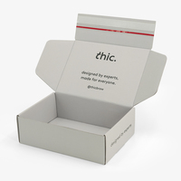 Boîte d'expédition personnalisée avec bande détachable, boîte en carton ondulé recyclable, languette d'ouverture facile pour l'emballage de marques e-commerce