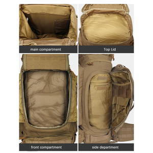 Sac à dos de trekking et de chasse unisexe, durable, en Oxford, antivol, grande capacité, imperméable, avec cadre interne, tactique - Product Image 4