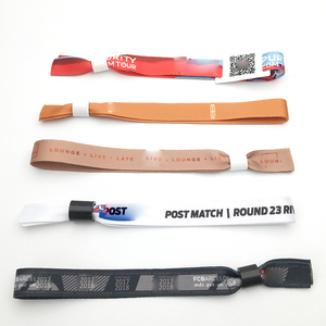 다채로운 사용자 정의 다양 한 로고 인쇄 고품질 이벤트 파티 축제 인기 패션 주문 선호 폴 리 에스테 르 팔찌 - Product Image 5