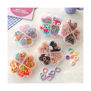 Accesorios para el Cabello para Niñas, Bandas Elásticas Infantiles, Pinzas con Flores de Princesa, Caja de Regalo para Niñas - Product Image 1