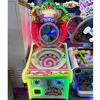 Machine de jeu d'arcade à monnayeur Lucky Candy, machine à roue de la fortune pour enfants, équipement de distribution de prix pour parcs d'attractions, centres de jeux et salles de jeux