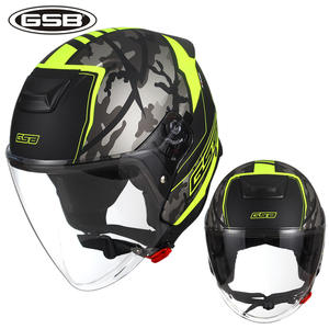 Demi-casque pour hommes GSB certifié DOT Matériau ABS léger à face ouverte pour motos Véhicules électriques Gris-État neuf - Product Image 4