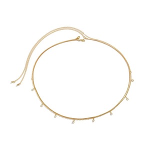 Chaîne de taille en acier inoxydable plaqué or imperméable pour femmes |   Chaîne de <span class=keywords><strong>ventre</strong></span> et perles de cristal facettées - Product Image 4