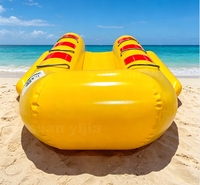 Bateau banane gonflable à double tube, tractable, pour sports nautiques, pour 6 à 8 passagers