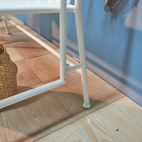 Ensemble de salon de jardin Palermo en métal blanc, design européen rustique contemporain, durable, confortable et portable, INNOVA
