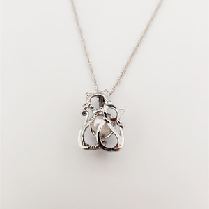 Collier avec pendentif en forme de <span class=keywords><strong>cage</strong></span> à perles d'eau douce, crâne d'éléphant, cœur ouvert, vente en gros pour les fabricants - Product Image 2