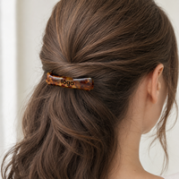 Barrette à cheveux française en acétate de 5 cm avec logo personnalisé Ume Wholesale, petit cadeau personnalisé, accessoires pour cheveux pour femmes