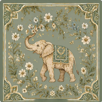 Tapis de jeu de Mahjong floral Éléphant Indien, Housse de table antidérapante en feutre, Tapis de table imprimé personnalisé pour Mahjong américain, Zhejiang