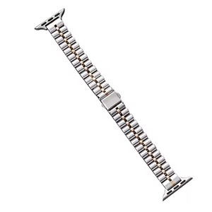 Correa Delgada de Acero Inoxidable para <span class=keywords><strong>Apple</strong></span> <span class=keywords><strong>Watch</strong></span> Ultra 2 11 9 SE 49mm 46mm 45mm 44mm 41mm 40mm, Brazalete Metálico Delgado de Lujo para Mujer con 3 Cuentas - Product Image 6