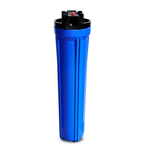 Distributeur d'eau commercial avec filtre intégré de 20 pouces, bouteille bleue, 4 sorties, pré-filtre, charbon actif, matériau PP - Product Image 2