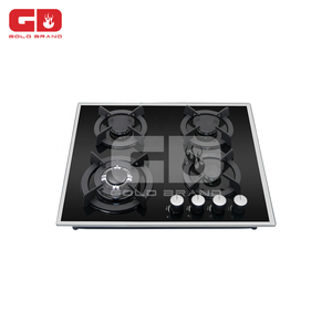 Cocina doméstica <span class=keywords><strong>integrada</strong></span> con 4 quemadores, <span class=keywords><strong>encimera</strong></span> de <span class=keywords><strong>gas</strong></span> de vidrio templado con espejo integrado - Product Image 1