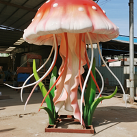 Meilleure vente réaliste en résine animatronique en forme de méduse intérieur Aquarium maison thème océan aquarium décor aventure parc école