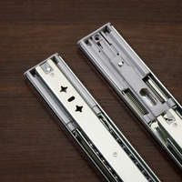 Correderas Hidráulicas de Cierre Suave de Alta Resistencia de 53 mm y 100 kg (220 lb) con Extensión Completa y Montaje Lateral para Gabinetes Industriales y Talleres Automotrices