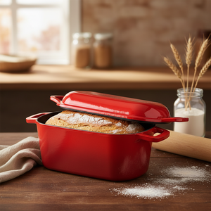 Marmite et <span class=keywords><strong>plaque</strong></span> de cuisson en fonte émaillée non revêtue robuste pour la cuisson du pain - Product Image 3