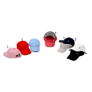 Gorra de Béisbol con Bordado de Pony en Rojo, Azul, Rosa, Beige, Gris, Azul Marino, Blanco y Negro, 360 Unidades por Caja - Product Image 2