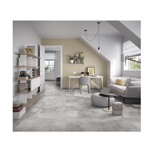 Carreau <span class=keywords><strong>de</strong></span> porcelaine moderne 600x600mm gris clair, texture <span class=keywords><strong>ciment</strong></span> rustique mate antidérapante pour intérieur, <span class=keywords><strong>salle</strong></span> <span class=keywords><strong>de</strong></span> bain, cuisine, murs et sols - Product Image 1