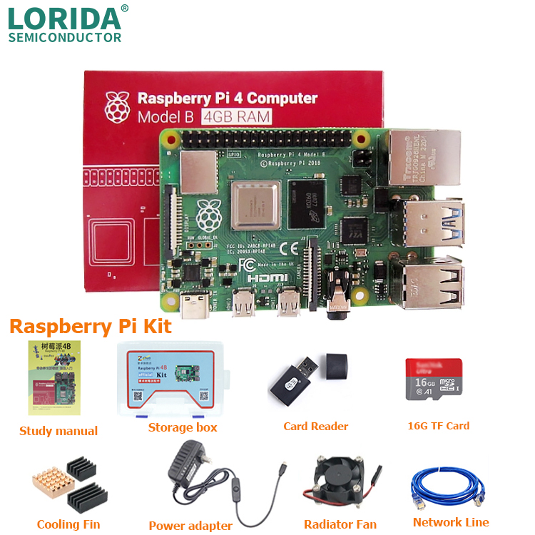 Raspberry Pi 4 Starter Kit - Mini PC with 1GB to 8GB RAM