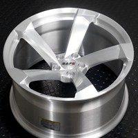 Jantes forgées argentées brossées à 5 branches, finition personnalisée, 5x112 5x120 19 20 21 22 23 pouces pour Audi A3 8V A4 A5 S6 B8 B9 VW Golf Mk7 Passat B8