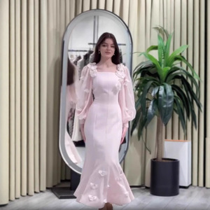 Nouvelle Robe Florale Printemps 2026 Tendance Décontractée Imprimé Fleurs de Cerisier pour Femme - Product Image 3