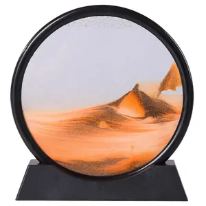 Manufacturers direct round 3D quicksand glass three-dimensional art gifts sand hourglass timer ornaments