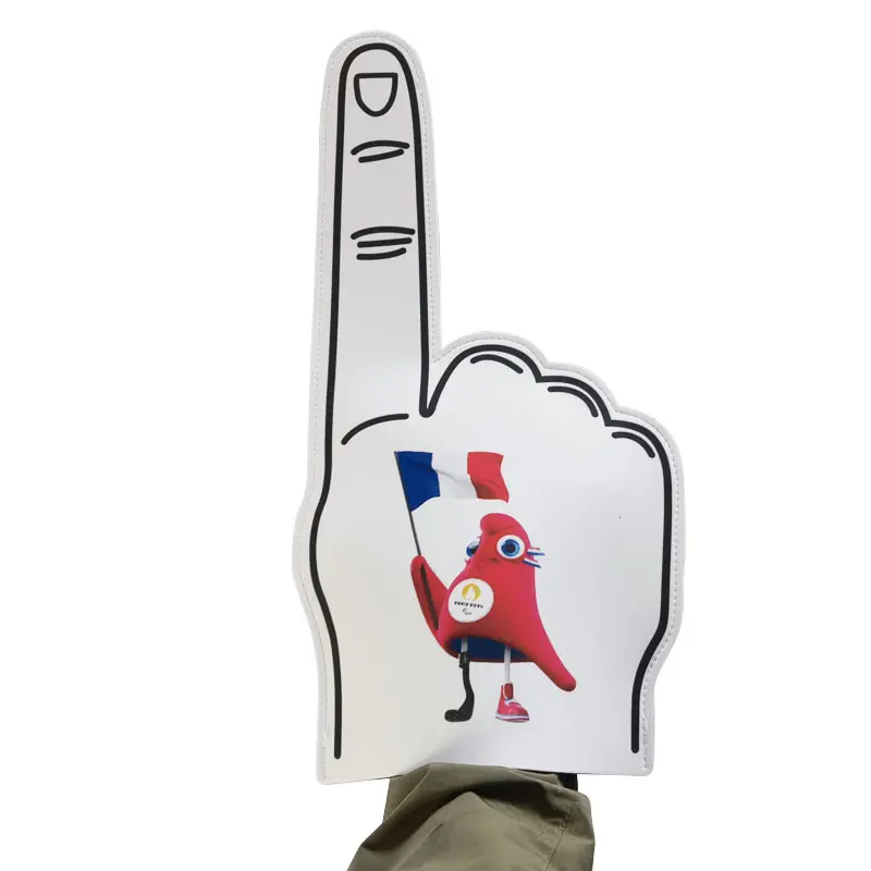 2024 Paris competição esportiva venda quente desenho personalizado promoção luvas de torcida de espuma EVA EVA torcendo mãos dedos de espuma mão