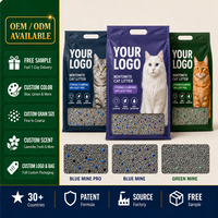 Pasir Kucing Mineral Alami 3 Jenis Aroma Kustom Ukuran Granul Kemasan OEM ODM Tersedia Langsung dari Pabrik Sampel Gratis