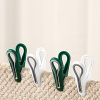 Pinces à linge multifonctionnelles portables d'usine, lot de 12, pinces à linge en plastique souple, sans trace, résistantes au vent, pour la maison