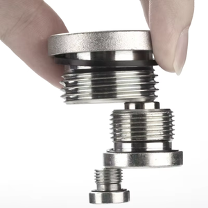 สกรูปลั๊กเกลียวในแบบมีปลอก ผลิตจากเหล็กกล้าไร้สนิม <span class=keywords><strong>DIN</strong></span> 908 เกรด 304/316 - Product Image 1