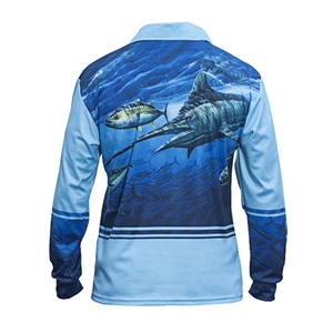 Concevez votre propre chemise de pêche à manches longues en polyester avec boutons magnétiques pour hommes et femmes - Product Image 5