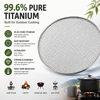 Rejilla de Titanio Puro para Asar, Ultraligera, para Camping y Barbacoa, de Grado Alimenticio, Resistente al Óxido, Duradera, Disponible OEM