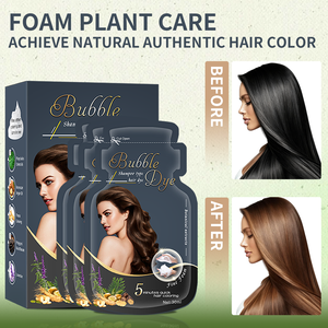 OEM Private Label bustina per <span class=keywords><strong>capelli</strong></span> colorante Shampoo colore per <span class=keywords><strong>capelli</strong></span> per 100% <span class=keywords><strong>capelli</strong></span> grigio piccolo pacchetto di piante estratto bolla colorante - Product Image 2