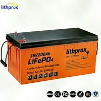 Batterie Premium au Phosphate de Fer et de Lithium 36V200AH pour Tricycle Électrique, 6000 Cycles, Sans Entretien, pour Scooter à 4 Roues, CE FCC RoHS