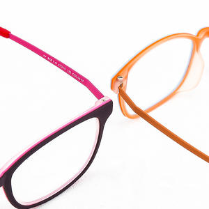 Montures de lunettes pour enfants couleur bonbon 8314, monture rectangulaire en plastique, monture complète légère, verres en résine, origine Danyang - Product Image 1