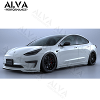 Kits de carrosserie en fibre de carbone sèche pour Tesla Model 3 (2019 +) Type ATS Installation complémentaire Garantie 3 ans